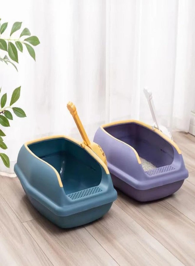 KittuPet Cat Litter Box, High Side Semi Enclosed Cat Litter Box, Removable Fence Opening Top Litter Box, Cat Toilet Travel Litter Box Especially Designed for Small Kitten - Image 1